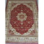 Persian Kashan design red ground rug carpet/wall hanging,