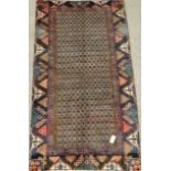 Persian Baluchi rug, repeating design field,