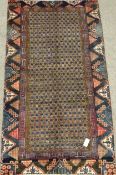 Persian Baluchi rug, repeating design field,