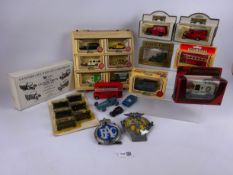 Lledo Diecast collectors vehicles in wooden presentation cabinet, Days Gone models,