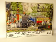 North Yorkshire Moors Railway 'Sir Nigel Gresley' enamel sign,