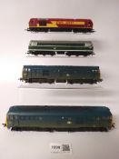 Hornby OO Gauge Diesel A-1-A Locos Class 31 BR Blue 31270 & 31111 weathered, BR Green D5512,