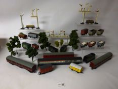 Hornby OO Gauge signals and trees,