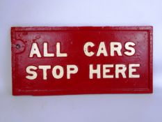 Cast alloy Glasgow Tram Stop sign, W38 H18cm Condition Report <a href='//www.