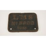 Cast Iron Tender Number, LMS No.