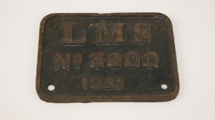 Cast Iron Tender Number, LMS No.