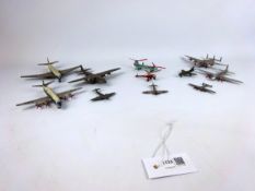 Dinky Diecast Aeroplanes and Helicopters including: Armstrong Whitworth, Viking, York, Viscount,