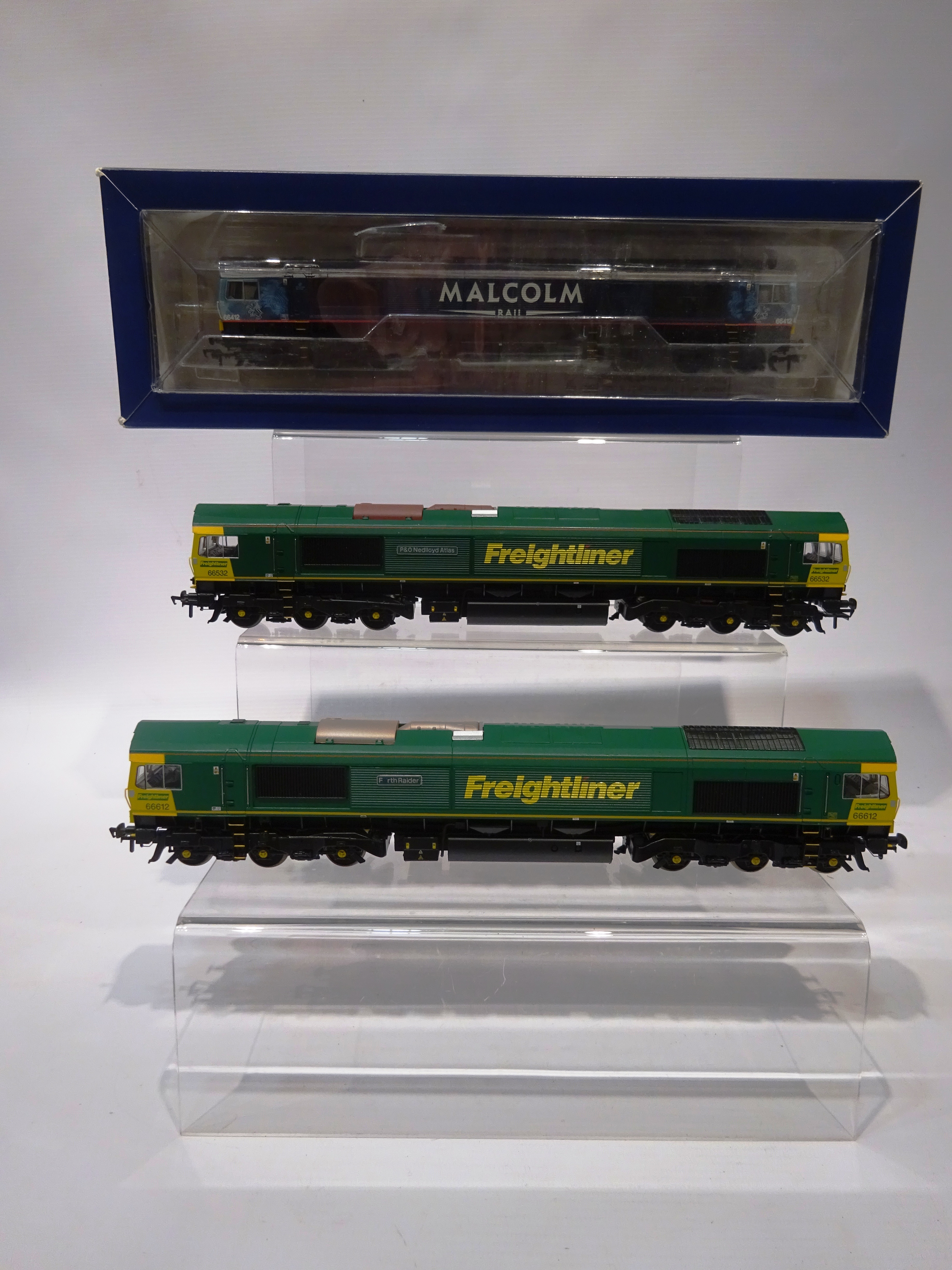 Bachmann Class 66 Diesel locos Freightliner Forth Raider 66612 and P&O Nedlloyd Atlas, - Image 2 of 2