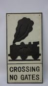 Decorative LNER cast metal sign; Crossing,