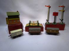 Collection of Hornby O Gauge tinplate railway including: BR loco & tender 3402,