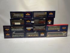 Bachmann Rolling Stock including VGA Sliding Wall Van EWS, BDA Bogie Bolster wagon, Carriages etc,