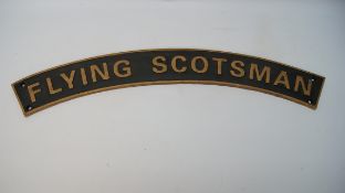 Decorative LNER cast metal nameplate 'Flying Scotsman...