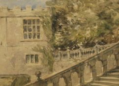 David Cox (British 1783-1859): 'Haddon Hall', watercolour initialled and dated 1845, titled on 'R.