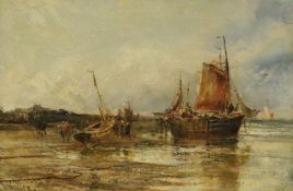 Stephen Frank Wasley (British 1854-1930): 'Waiting for the Tide' & 'Returning of the Boats',