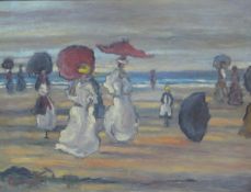 Follower of Maurice Brazil Prendergast (USA 1858-1924): Beach scene at St.