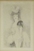 Marie Laurencin (French 1883-1956): Jeune Fille au Noeud Noir,