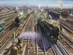 Robert Nixon after Terence Cuneo (British 20th century): 'Clapham Junction' - the Twilight of Steam
