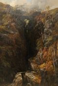 Clarence Henry Roe (British 1850-1909): 'Dungeon Ghyll' Langdale Cumbria, oil on canvas signed,
