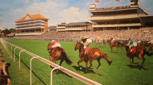 Peter Watson (British 1946-): Racing at York, oil on canvas signed and dated '92,