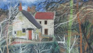 Pat Faust (British 1924-): 'Rigg Mill Stainsacre near Whitby', pastel signed and dated '95,