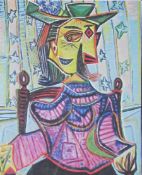 After Pablo Ruiz Picasso (Spanish 1881-1973): 'Seated Portrait of Dora Maar 1939',