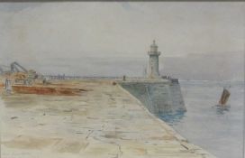 Walter Henry Pigott (British 1810-1901): 'East pier Whitby',