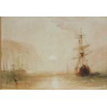 Henry Barlow Carter (British 1804-1868): 'Sunrise Scarborough',