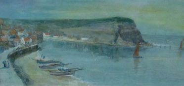 George Scarth French (British exh.1894-1910): Staithes - towards Cowbar from Seaton Garth