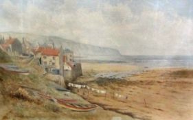 Edward C Booth (British 1821-c1893): 'Robin Hood's Bay Yorkshire',