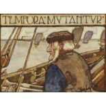 Dame Laura Knight (Staithes Group 1877-1970): 'Tempora Mutantur' (Times are Changing) - Reflections