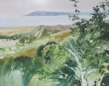 David Wood (Northern British Contemporary): 'Oxwich Bay' Gower Peninsula Wales,