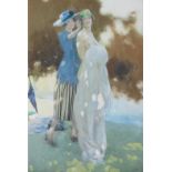 James Durden (British 1878-1964): Female Nude in Garden setting,