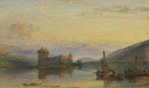 William Leighton Leitch (Scottish 1804-1883): 'Kilchurn Castle' Loch Awe Argyll,