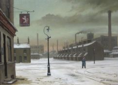 Steven Scholes (Northern British 1952-): 'Going Home Snowy Day',