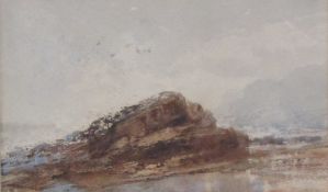 Paul Marny (French/British 1829-1914): 'Filey Brigg', pair watercolours signed,