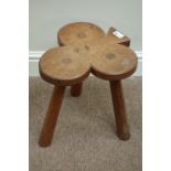 'Acornman' oak stool in the shape of a club, by Alan Granger of Brandsby,