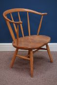 Ercol 'Windsor' light finish elm and beech armchair Condition Report <a