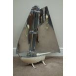1930s Art Deco 'Bunting' yacht single bar electric heater with chrome sails,