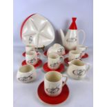 Carltonware Stockholm pattern tea service,