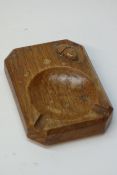 'Acornman' oak ashtray,