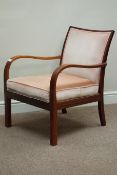 Mid to late 20th century 'Parker Knoll' mahogany framed armchair,