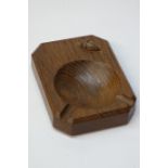 'Acornman' oak ashtray,