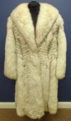 Silver fox fur three quarter length coat,