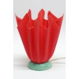 Georgia Jacob Coqueluche folded red handkerchief table lamp Condition Report <a