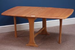 Ercol 'Windsor' light finish elm drop leaf occasional table,