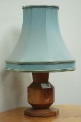 'Acornman' oak table lamp with shade,