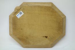 'Mouseman' oak breadboard circa 1940,