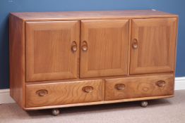 Ercol 'Windsor' light finish elm sideboard, W130cm, H76cm,