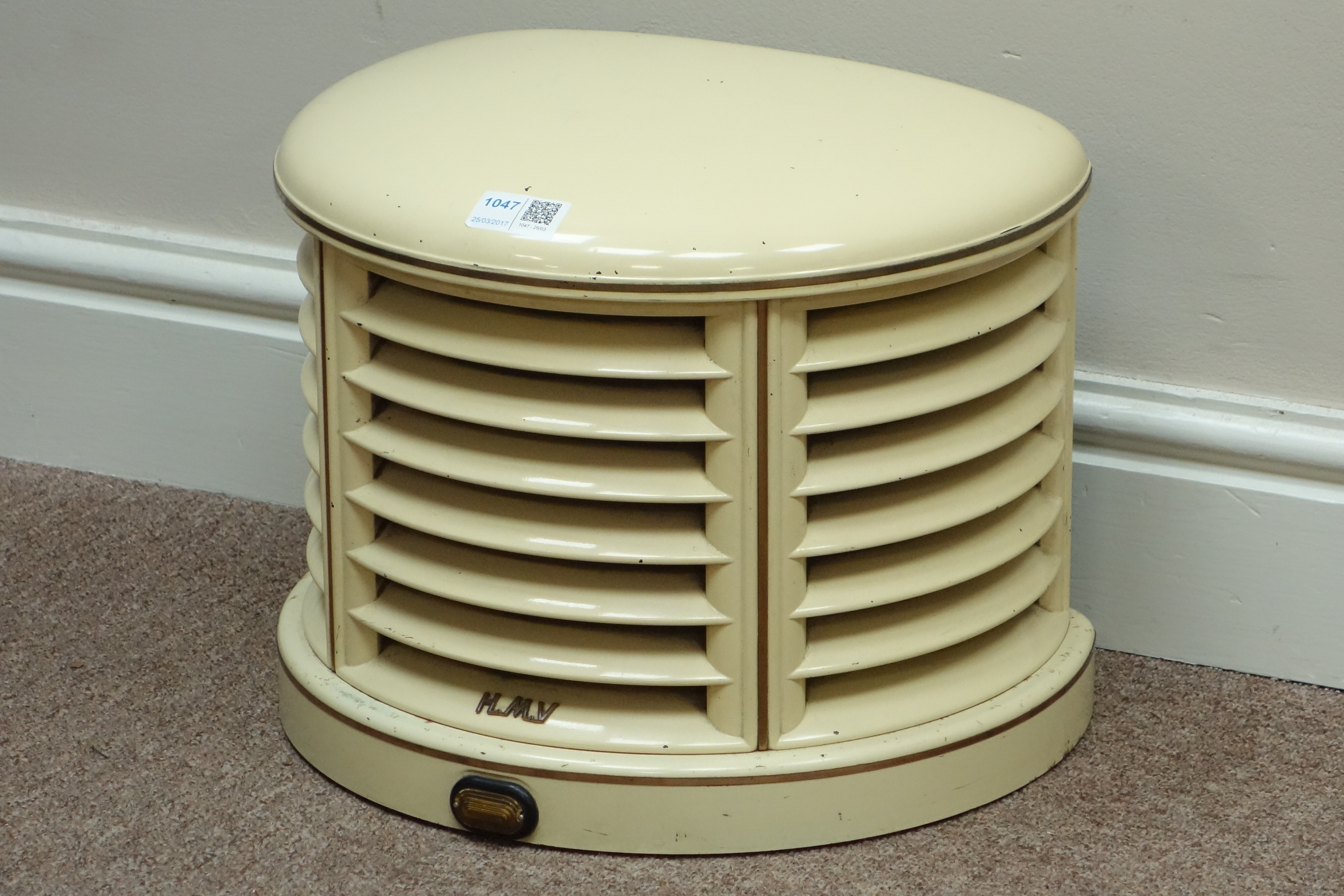 1930s HMV vintage retro electric fan heater,