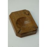 'Acornman' oak ashtray,